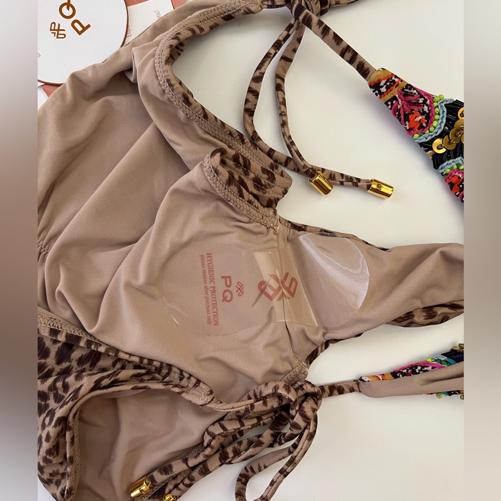 PQ Swim | NWT Tie Full Embellished Bikini Bottom - Picture 9 of 9